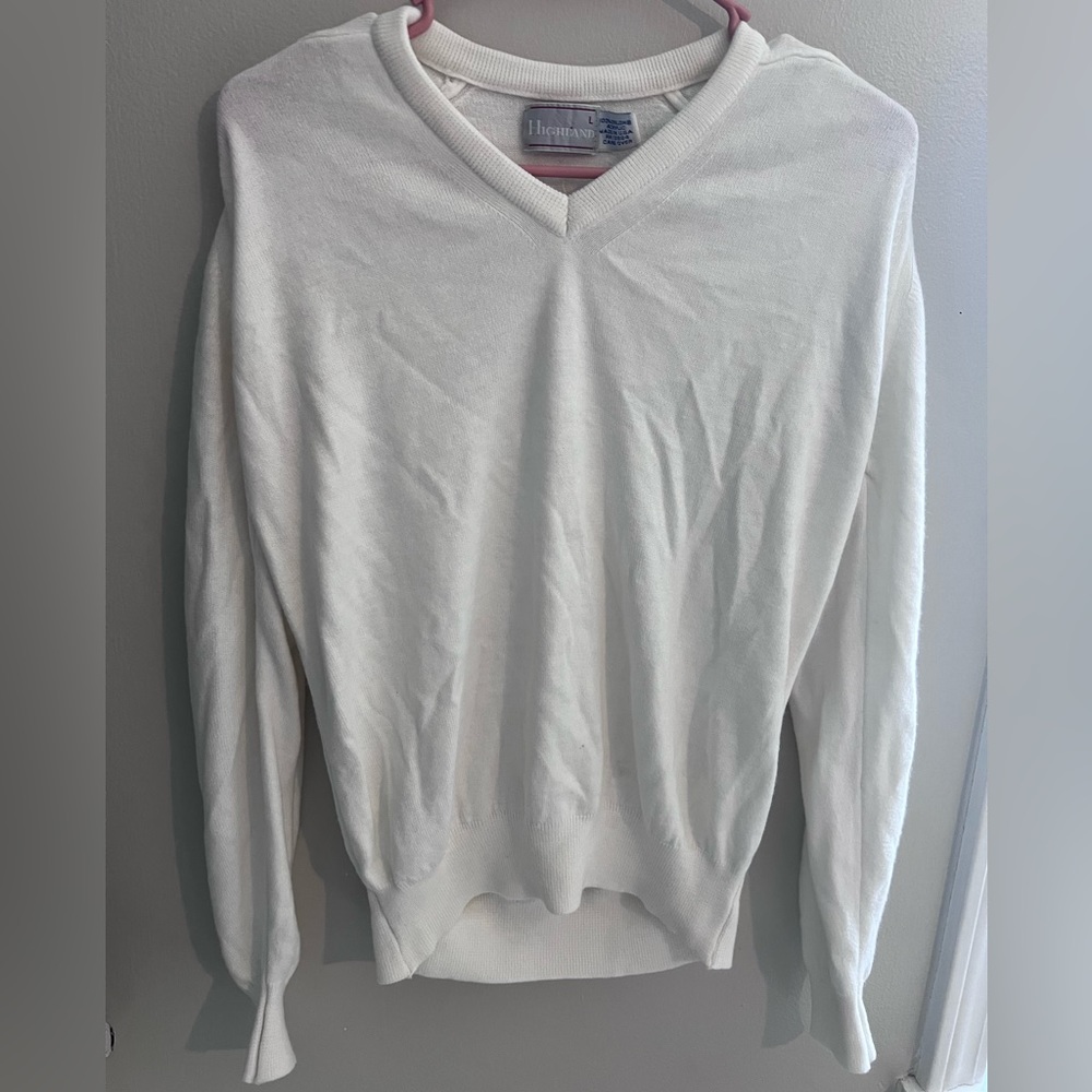 white highland sweater(thrifted) size large